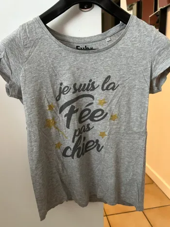 T-shirt message Fee pas chier taille S