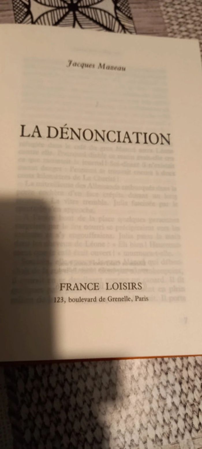 La dénonciation- Jacques Mazeau - photo numéro 2