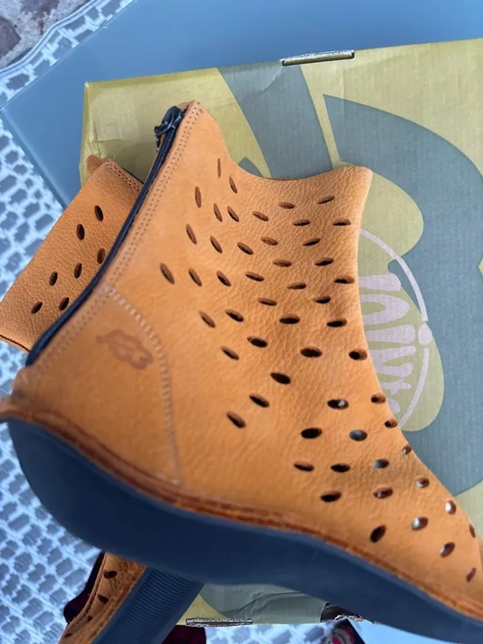 Chaussures cuir montantes à trous #loints of Holland - photo numéro 6
