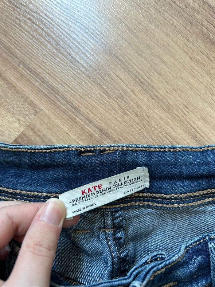 Short en jean bleu foncé Kate Paris Taille M - photo numéro 5