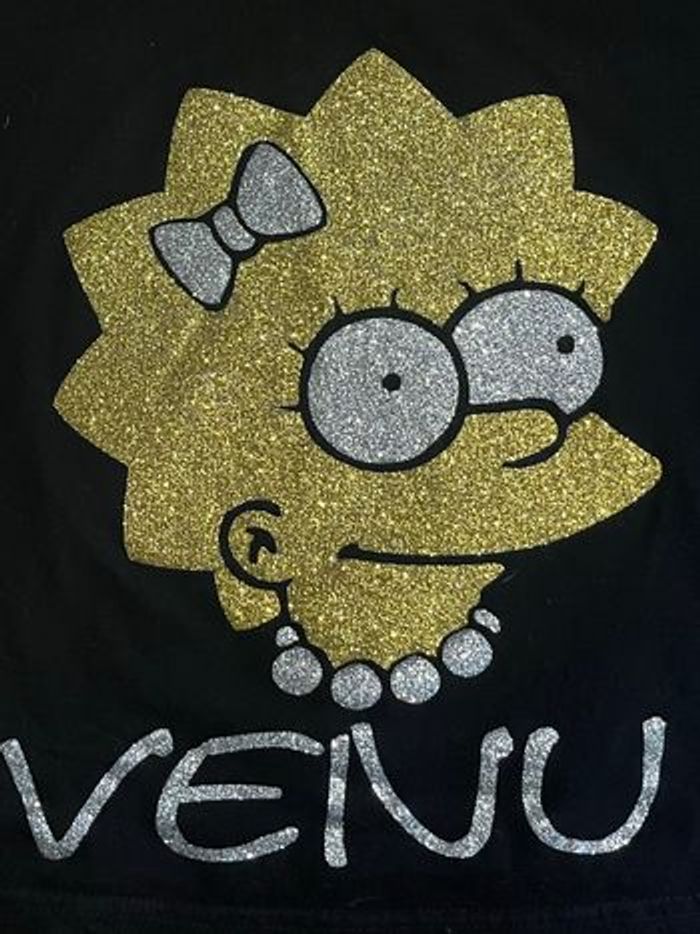 Tshirt Lisa SIMPSON, impression pailletée, taille 5/6 ans en TBEG - photo numéro 5
