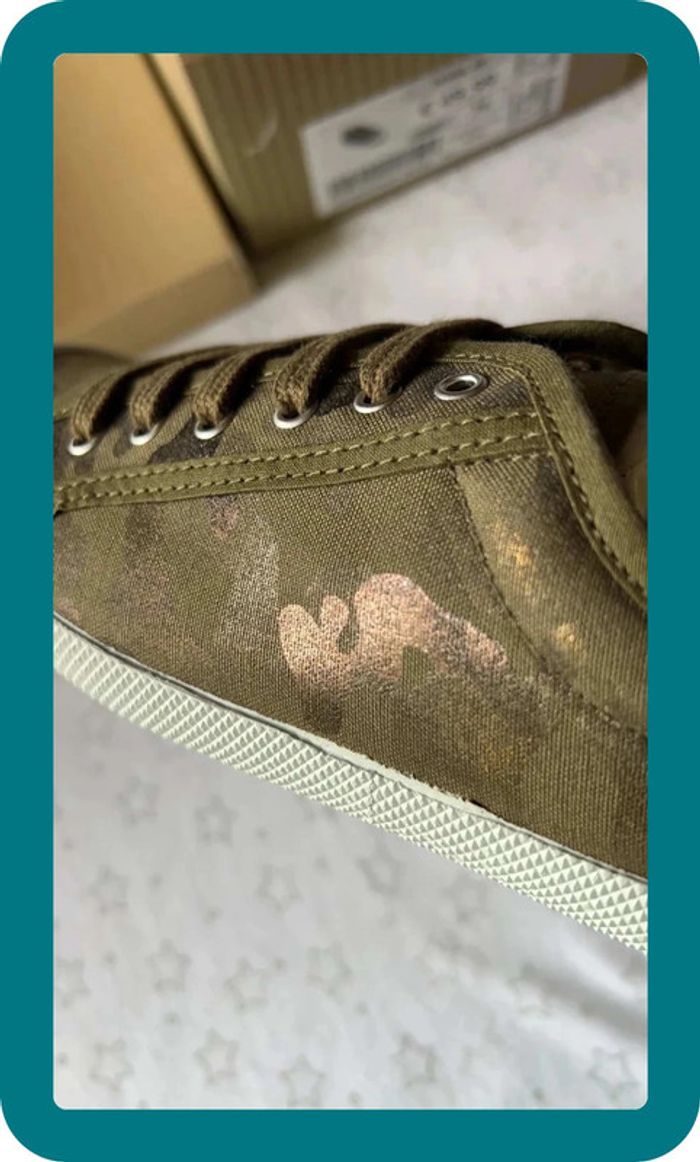 Sneakers camouflage kaki 36 Kaleo neufs avec étiquette - photo numéro 7
