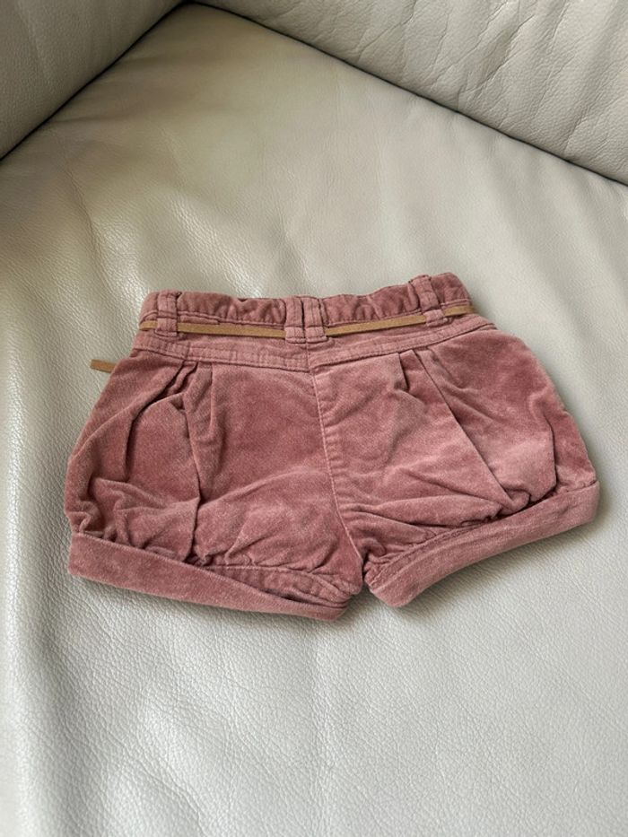 Short en velours pailleté Rose 12 mois Tape à l’œil - photo numéro 3