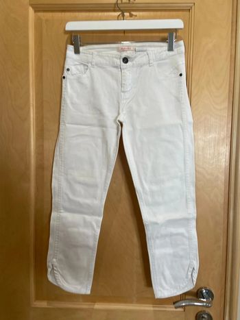 Pantacourt denim blanc camaïeu