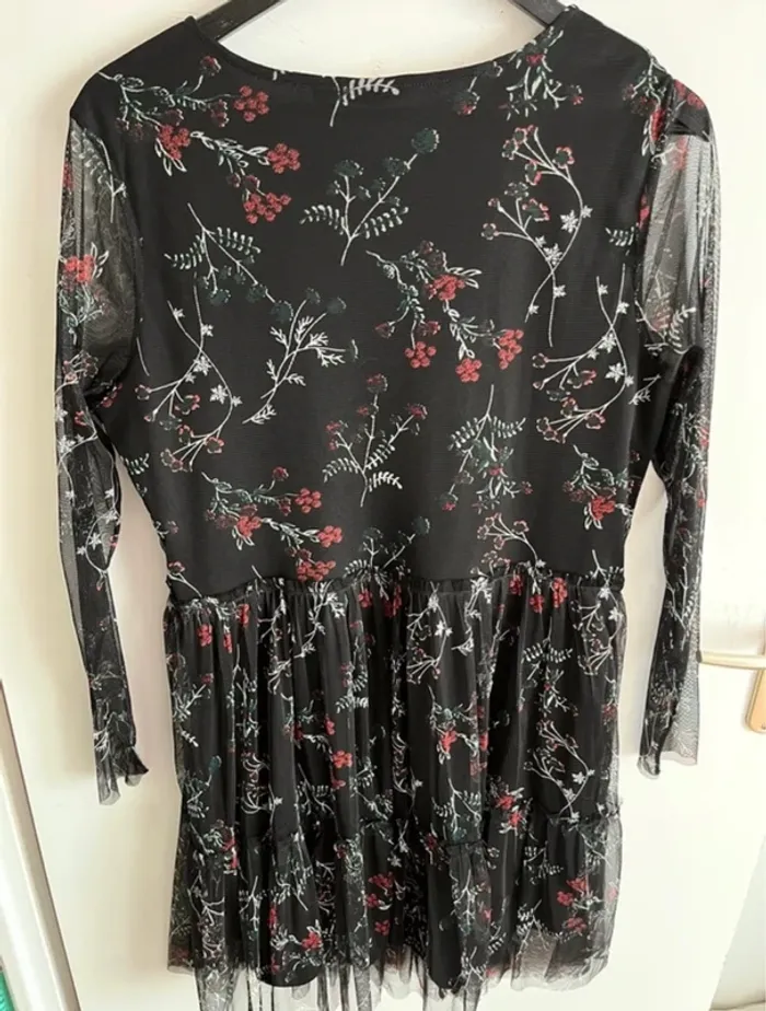 Robe fleuris automnale voile t.44 - photo numéro 4