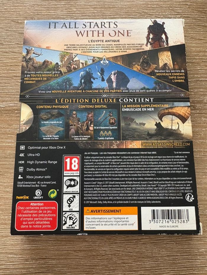 Assassin’s creed origins deluxe edition xbox one - photo numéro 2