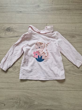 T-shirt col roulé bébé fille DPAM 6 mois