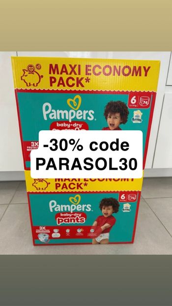 148 couches culotte taille 6 Pampers baby dry Pants