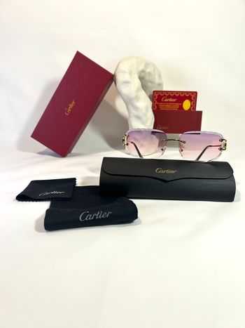 Lunette Cartier Rimless Rose et Violet 🌸