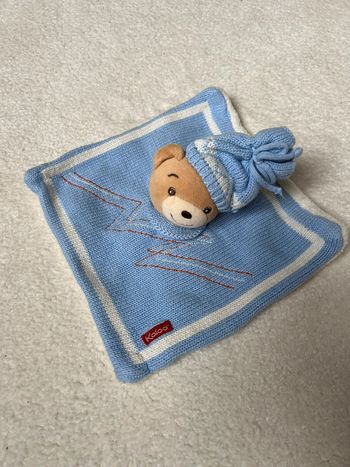Doudou plat Kaloo bleu ours