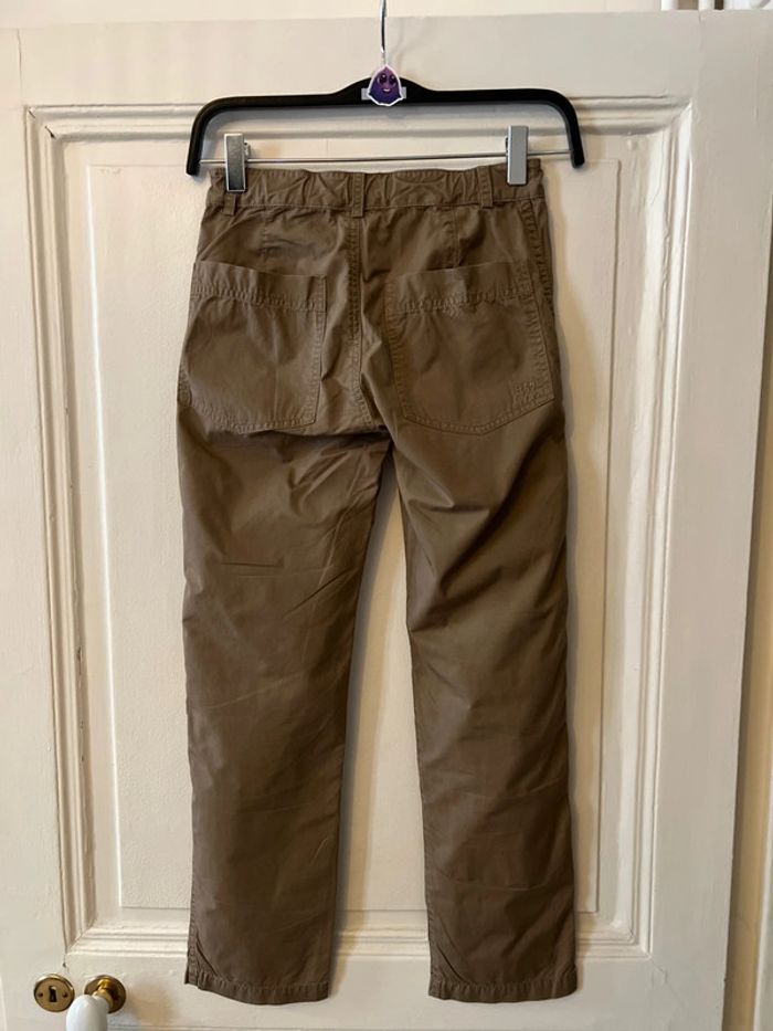 Pantalon droit en toile de coton tabac 10 ans - Bonpoint - photo numéro 3