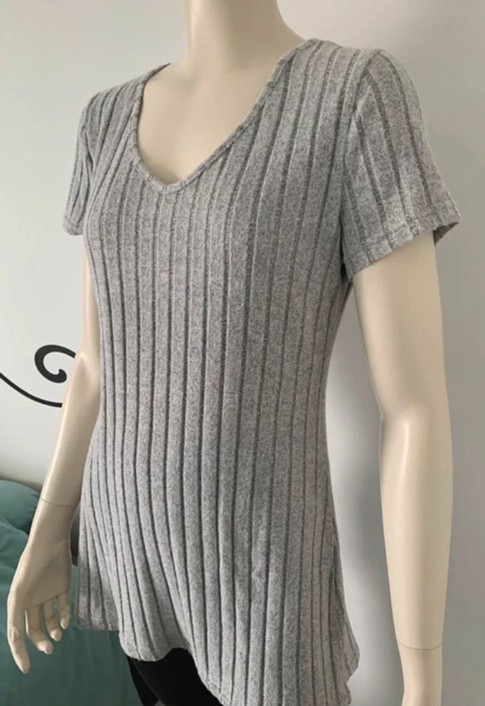 Top tunique gris manches courtes taille L ou 40/42 - photo numéro 4