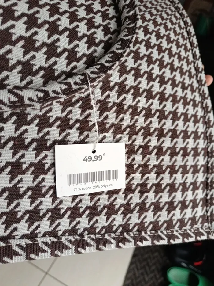 Sac à main tissu beige et marron - photo numéro 8
