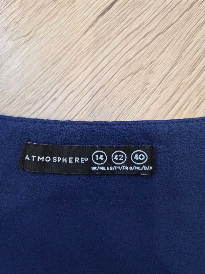Chemisier bleu marine col V, Atmosphère, taille 40. - photo numéro 4