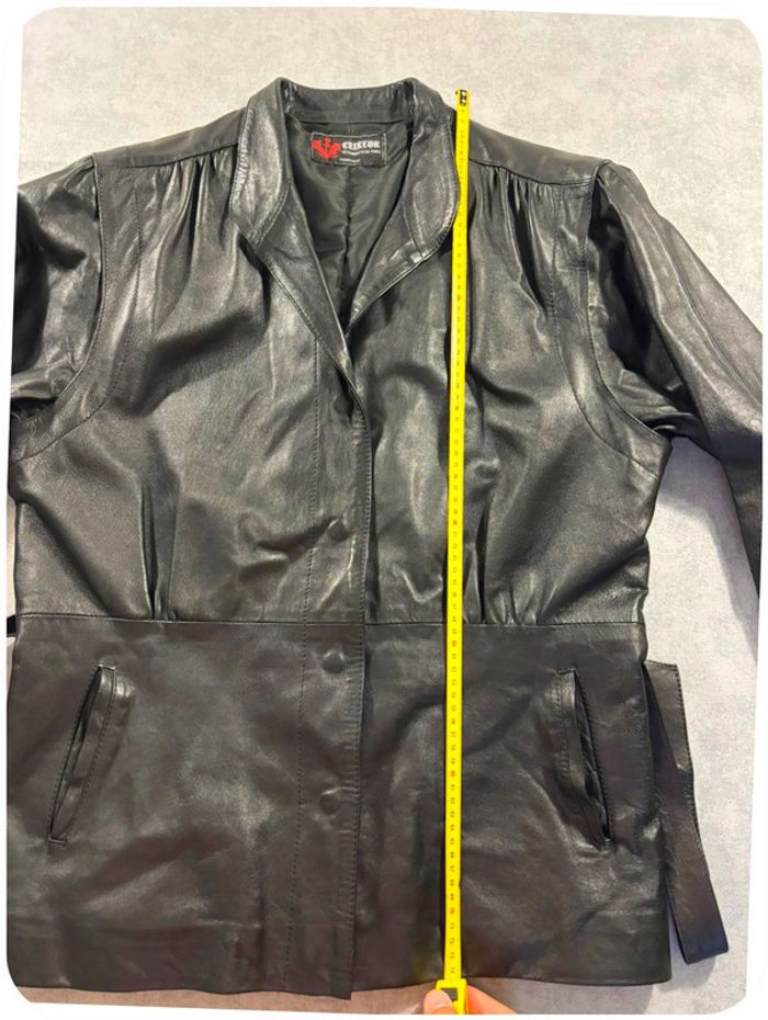Veste en cuir Noir taille M Femme - photo numéro 9