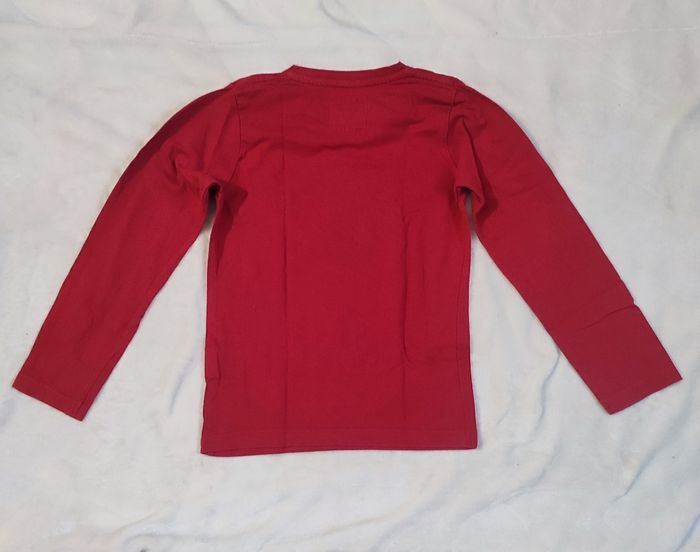 Tee shirt rouge manches longues Levi's taille 8 ans - photo numéro 4