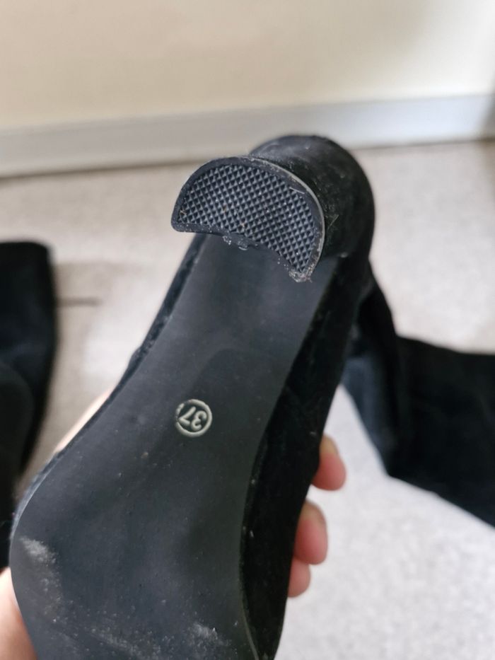 Magnifiques cuissardes à talons style daim - photo numéro 5