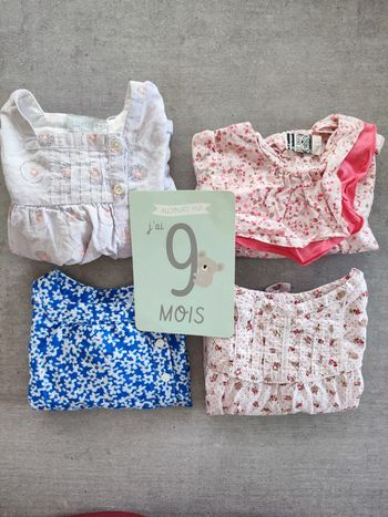 Lot 3  chemisiers bébé fille printemps