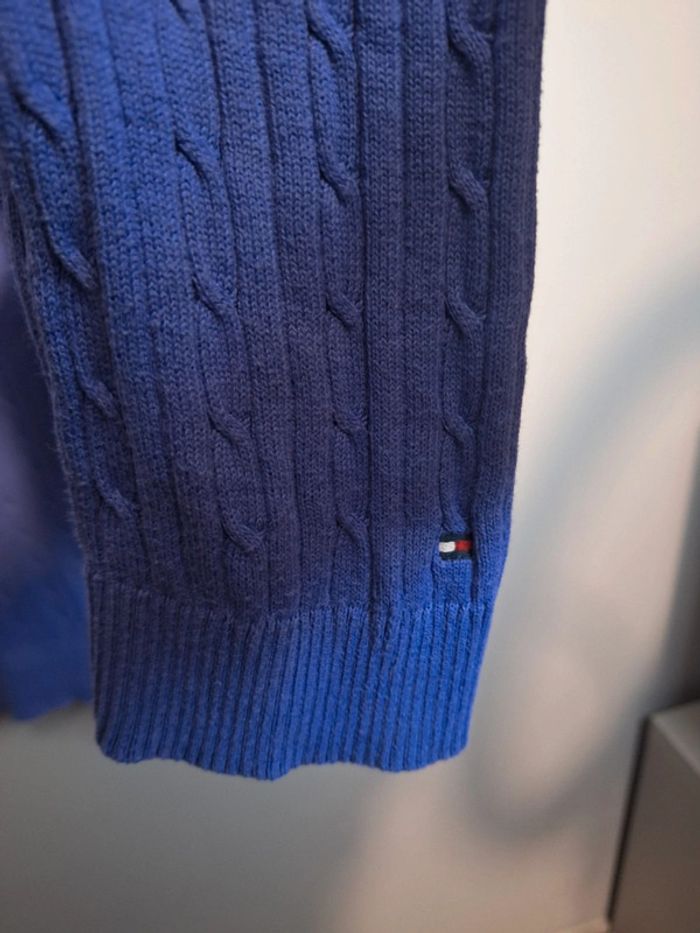 Pull torsadé tommy hilfiger col V violet femme - taille 2xl - photo numéro 5