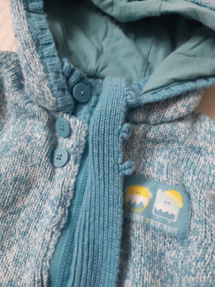 Gilet zippé à capuche Obaïbi 18 mois - photo numéro 3