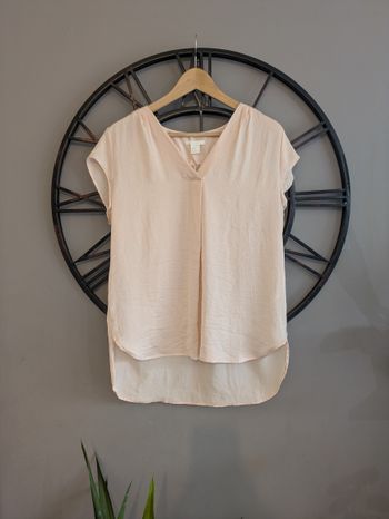 🪷 Haut femme - H&M - Taille 38 - Rose pâle - Très bon état