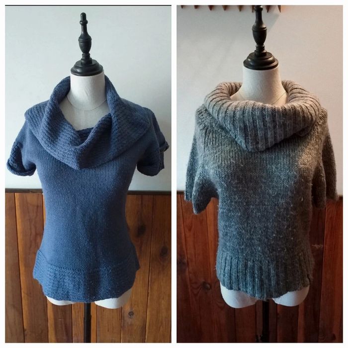 Pulls manches courtes col roulé lot de 2