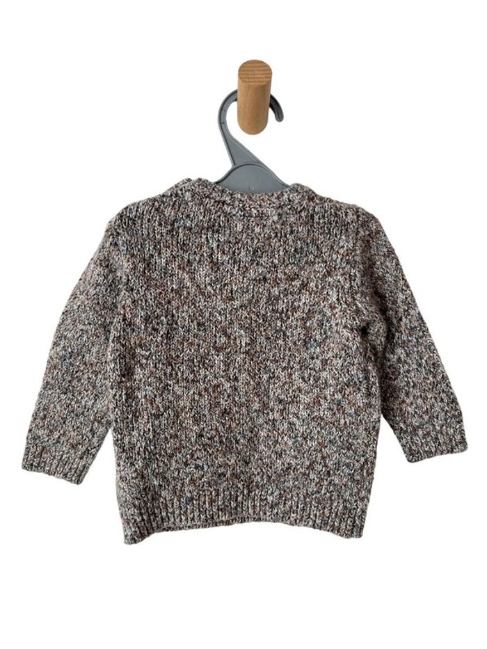 Pull en maille marron (otarie) - Tape à l'oeil 18 mois (80cm) - photo numéro 3