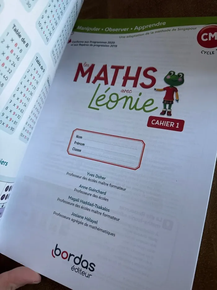 Livre les maths avec Léonie cahier 1 cm1 - photo numéro 4