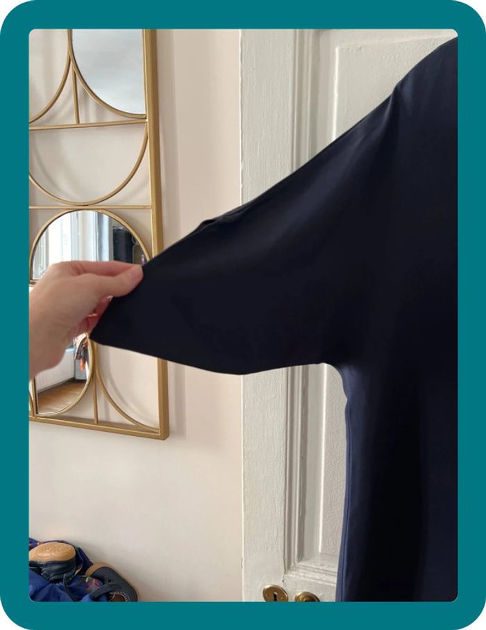 Robe manches chauve-souris aux genoux 100% soie taille 38 - Max&Moi - photo numéro 2