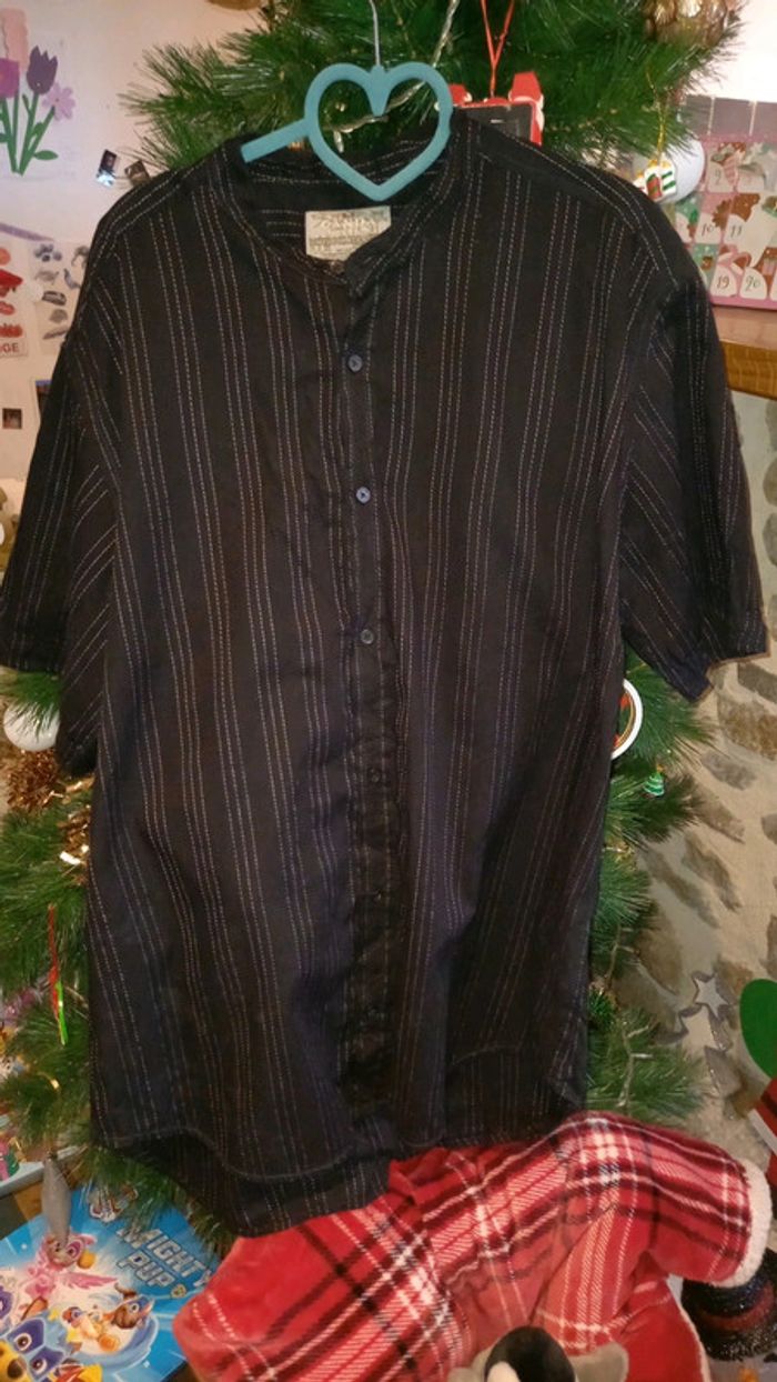 Chemise manche courte noire