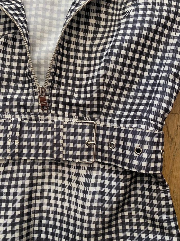 Robe en soie à carreaux noirs et blancs Prada taille 40 IT (36 FR) - photo numéro 5
