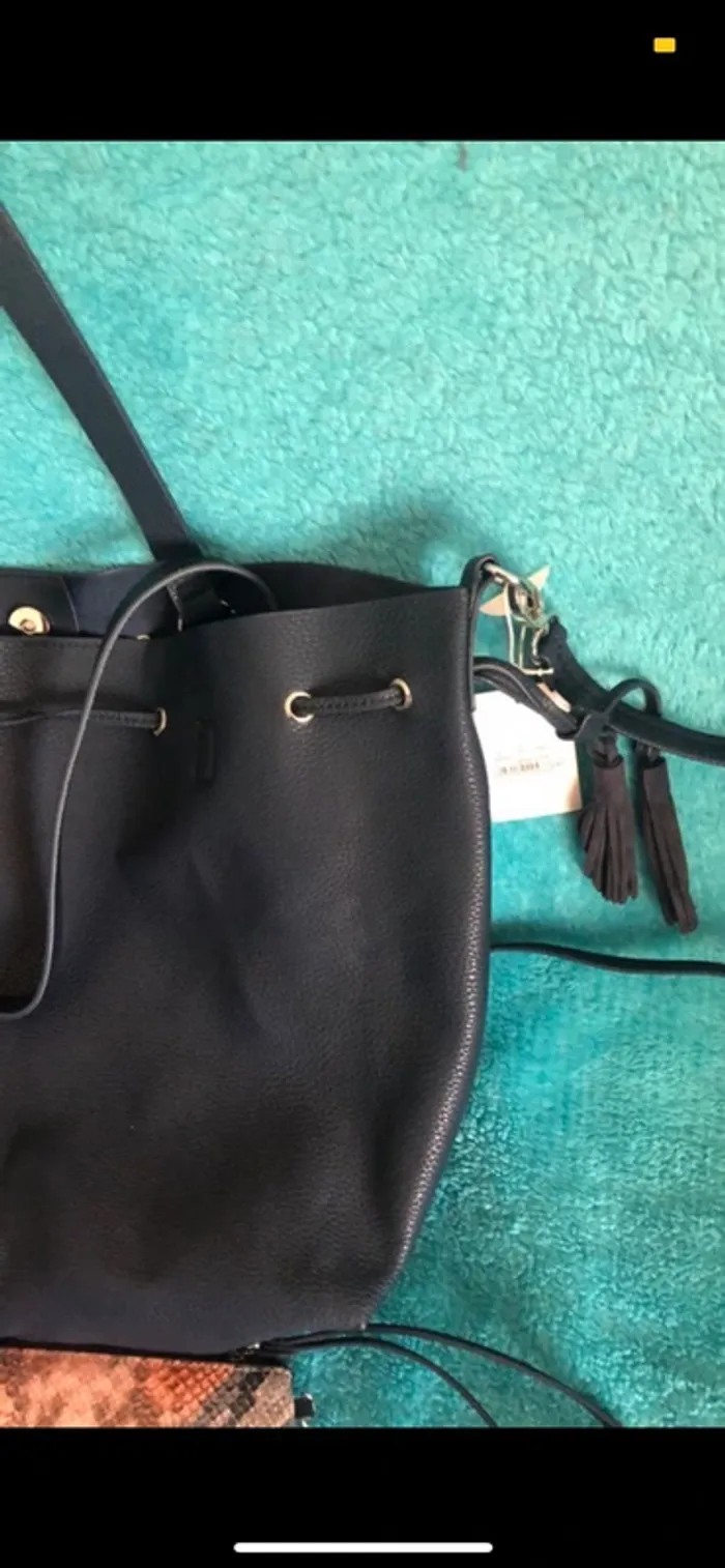 Sac + pochette bleu marine - photo numéro 4