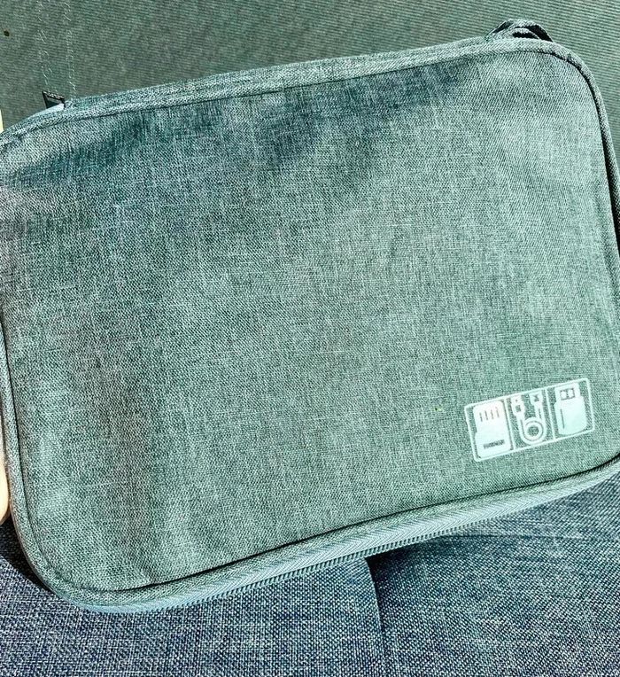 Sac Organisateur pour câbles 15 Emplacements Voyage Gris NЕUF - photo numéro 3