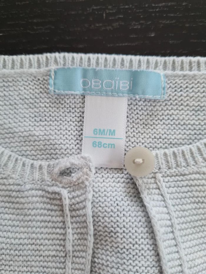 Ensemble salopette courte et gilet Obaibi Okaidi 6 mois - photo numéro 6