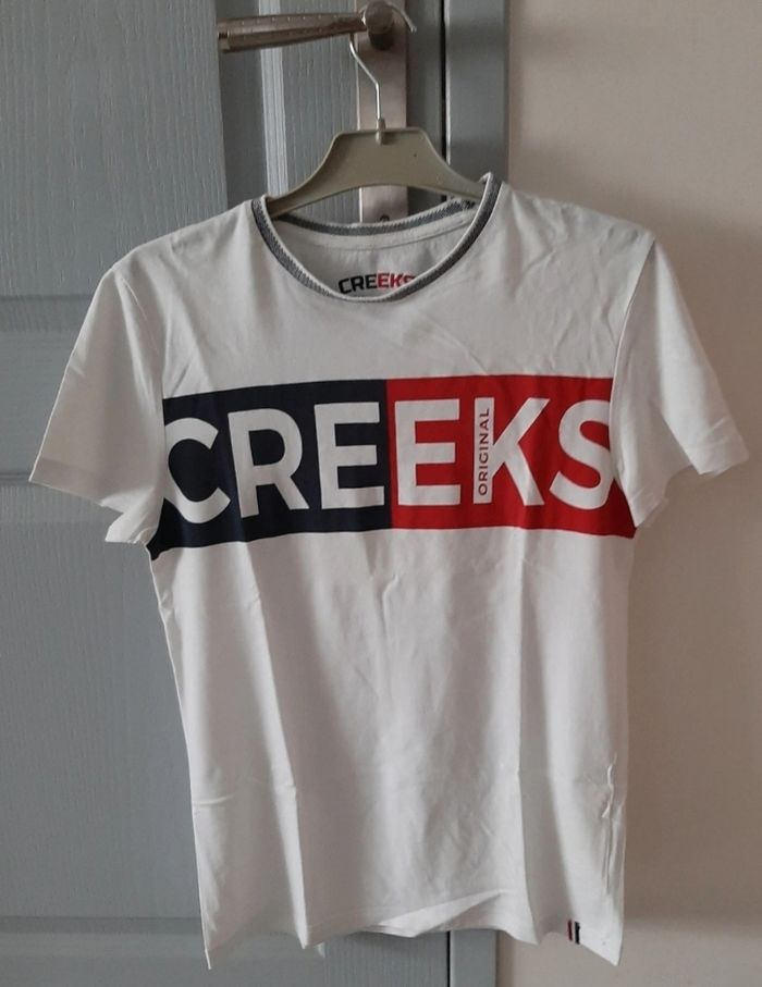 T-shirt blanc Creeks - Slim Fit - Taille S - Comme neuf