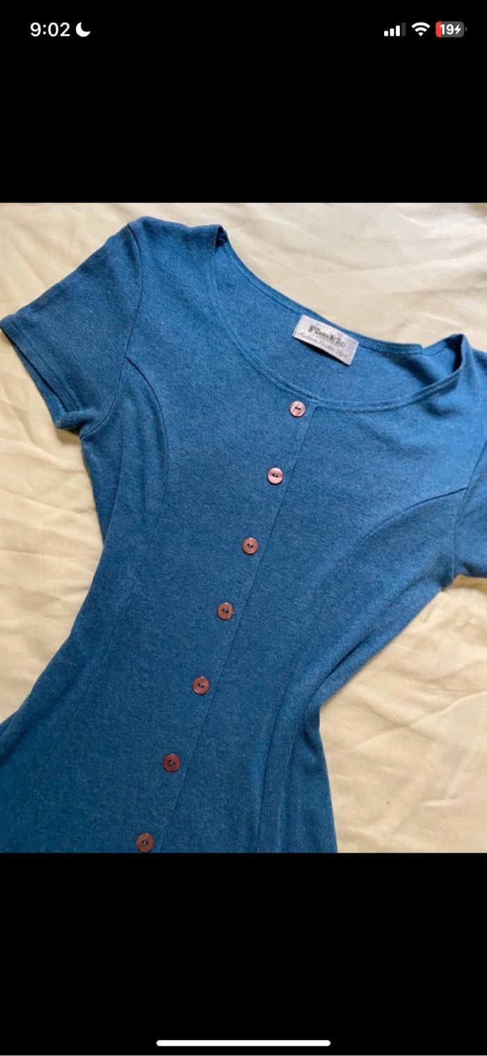 Robe bleu pétrole Pimkie taille 36 - photo numéro 2