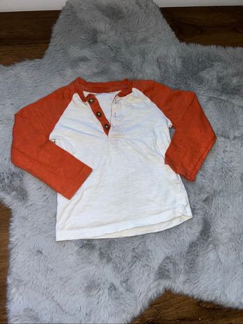 Hauts à manches longues blanc et orange - 12/18 mois - F&F