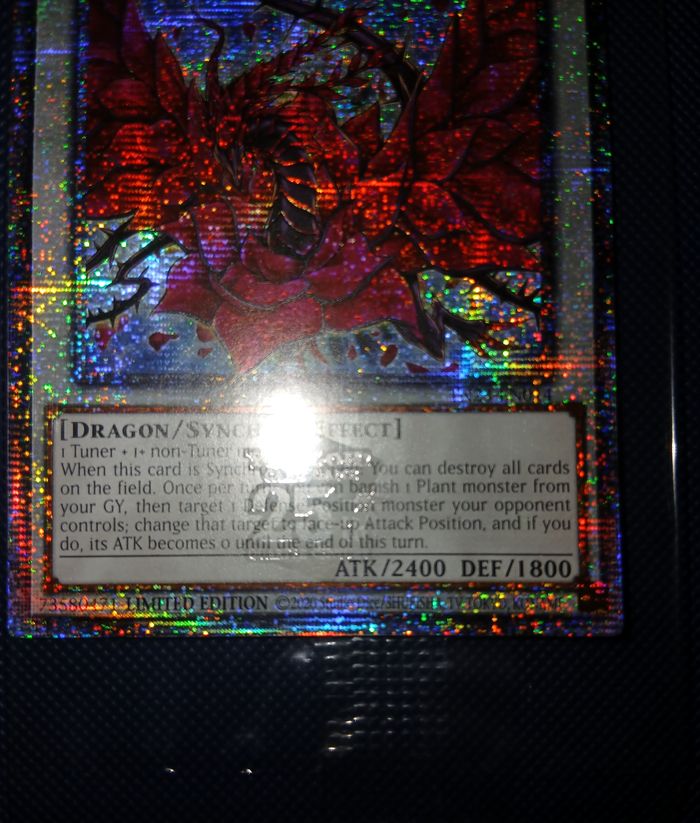 Yu-Gi-Oh ! Lot cartes Dragon Rose Noire - Quarter Century (QCSE) - photo numéro 3