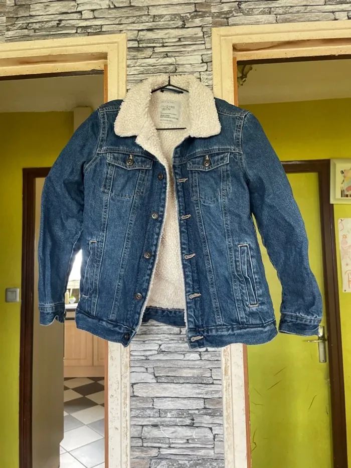 Veste en jean fourrure garçon 12 ans
