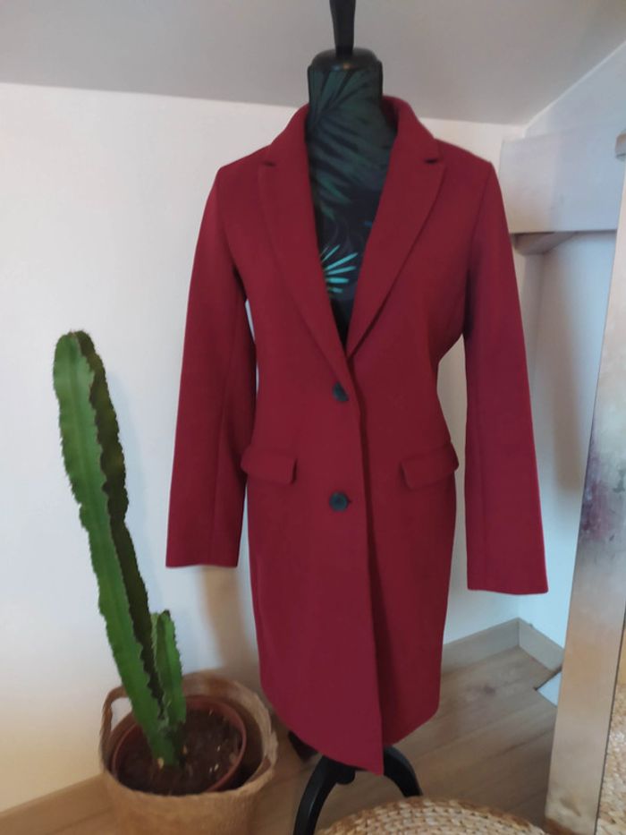 Manteau habillé hiver bordeaux 36 - photo numéro 5
