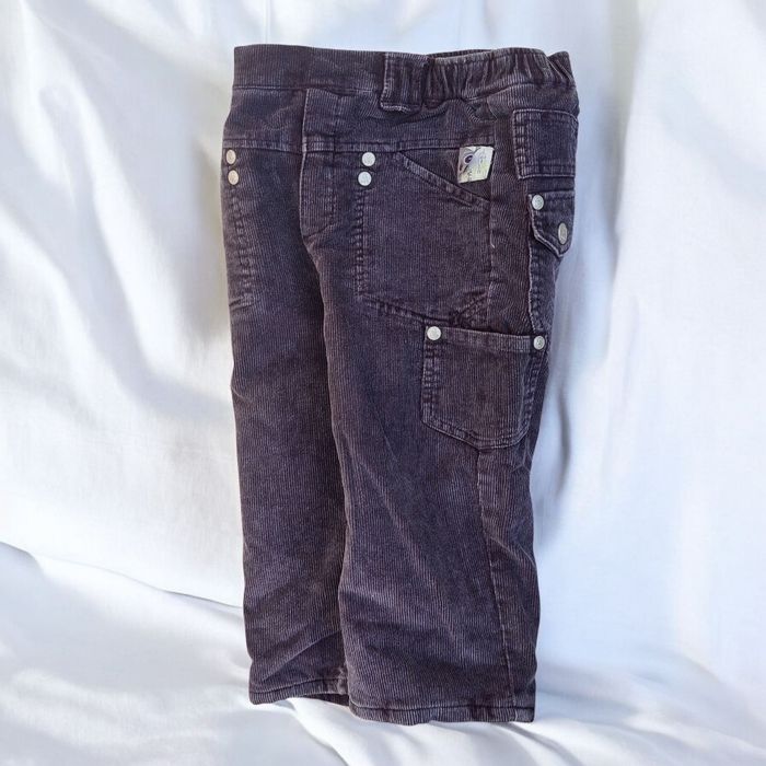 Pantalon bébé 18 mois Grain de Blé – Vintage 2006 - velours Violet - photo numéro 3