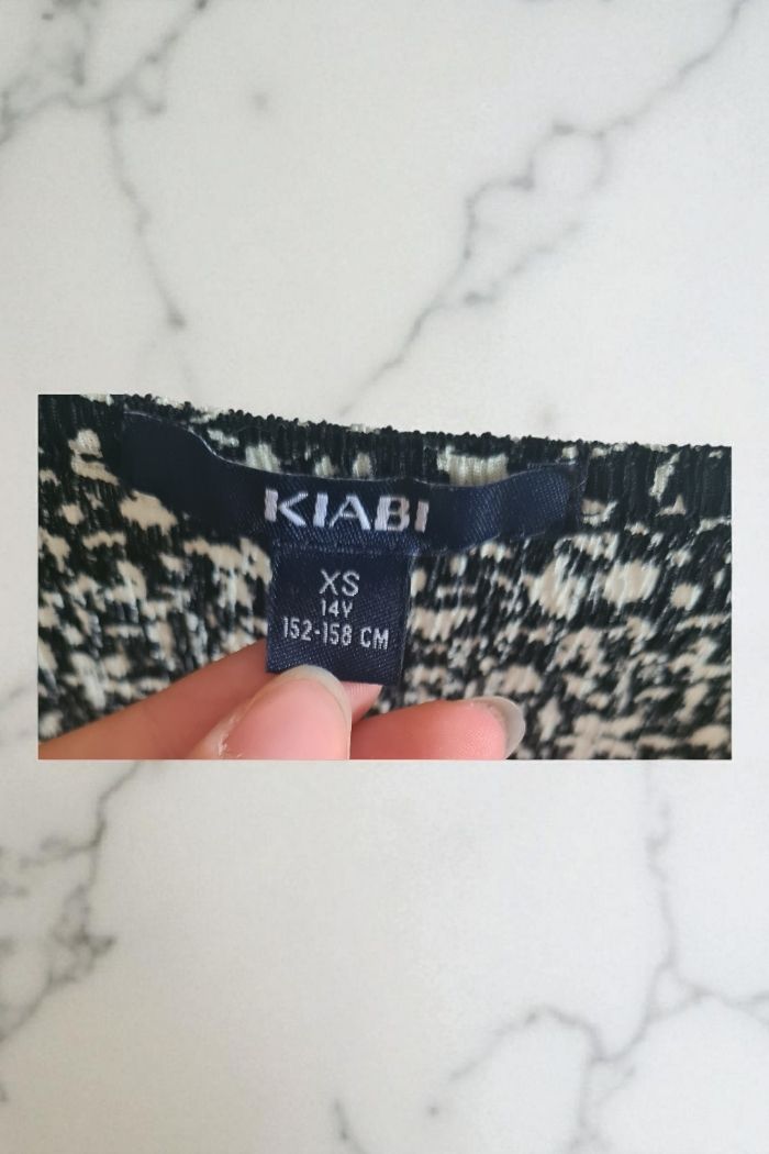 Robe portefeuille noire à fleurs | Kiabi | XS - photo numéro 3
