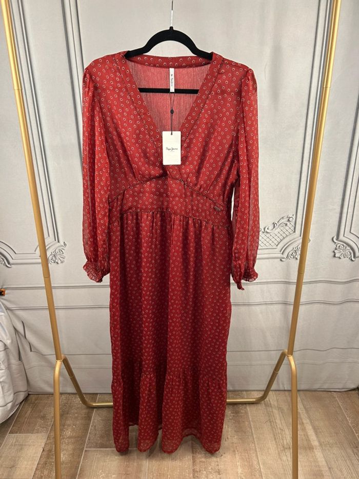 Robe longue Rouge Pepe Jeans L / 40 neuve