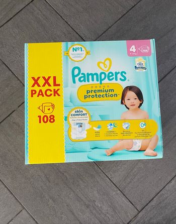 Pack de 108 couches Pampers premium protection taille 4 T4