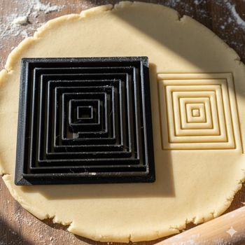 Emporte-pièce carré gigogne 8 cm pour biscuits et pâtisserie