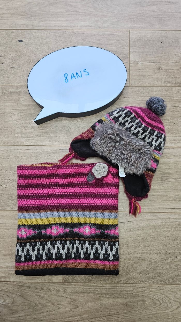 Ensemble tour de cou + bonnet