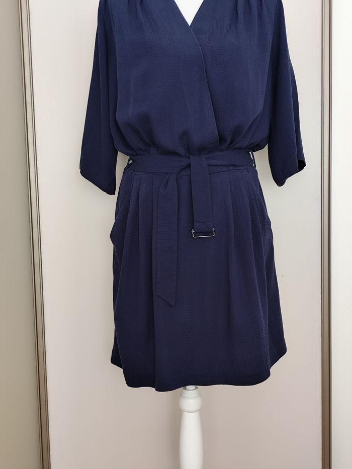 Robe Comptoir des cotonniers taille 40 bleu marine automne hiver - photo numéro 4