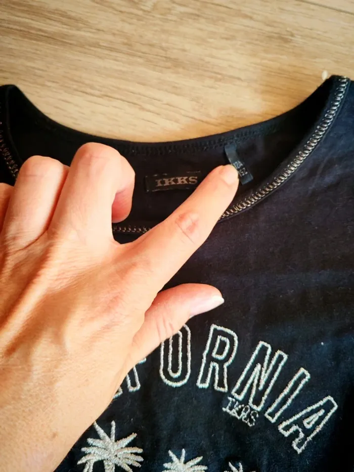 Manches longues ikks cœur bi matière 12 ans - photo numéro 3