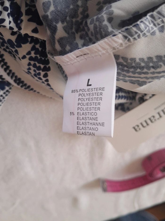 Pantalon large été à motifs neuf avec étiquette Cantarana - photo numéro 5