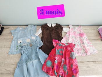 Lot de 5 robes estivales fille 3 mois